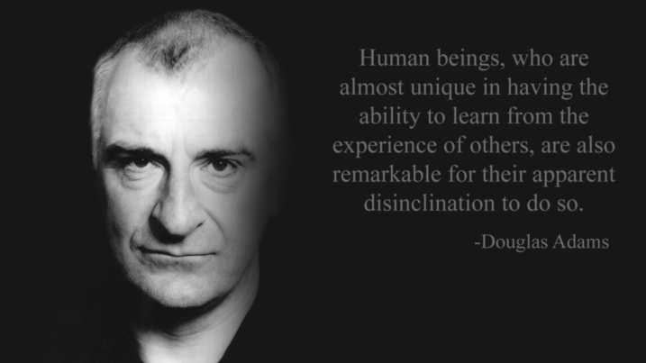 Douglas Adams photo and quote