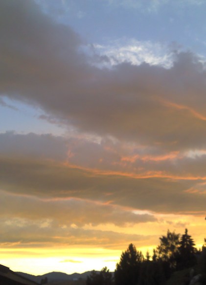 Sunset sky over Lake Chelan, Washington